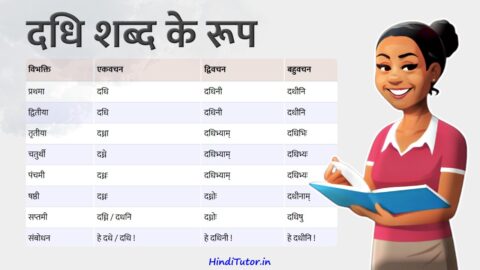 Dadhi Shabd Roop in Sanskrit