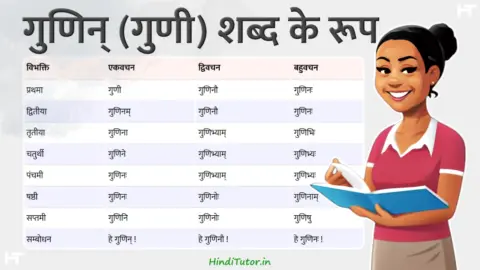 Gunin, Guni Ke Shabd Roop in Sanskrit