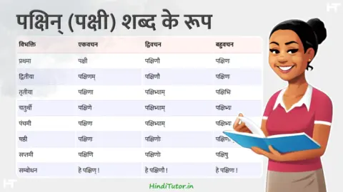 Pakshin, Pakshi Shabd Roop in Sanskrit