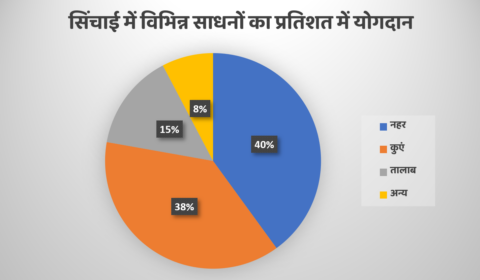 Sinchai ke sadhan Percentage Graph