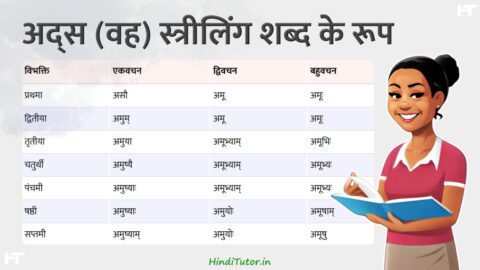 Vah, Adas Striling ke Shabd Roop in Sanskrit