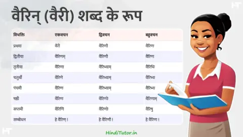 Vairin, Vairi Shabd Roop in Sanskrit