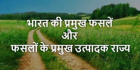 Bharat ki pramukh fasal aur unke utpadak Rajya